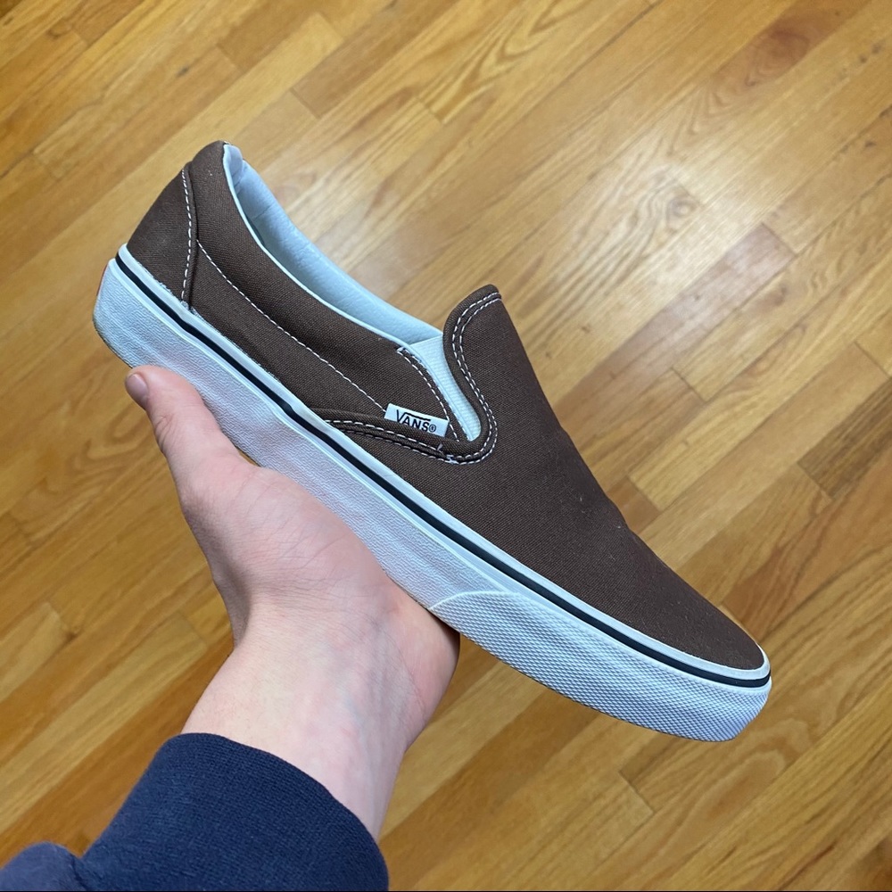 Slip On Brown Vans Size 9.5